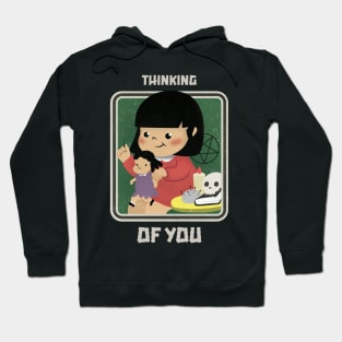 Cute Retro "Thinking Of You" Parody Hoodie